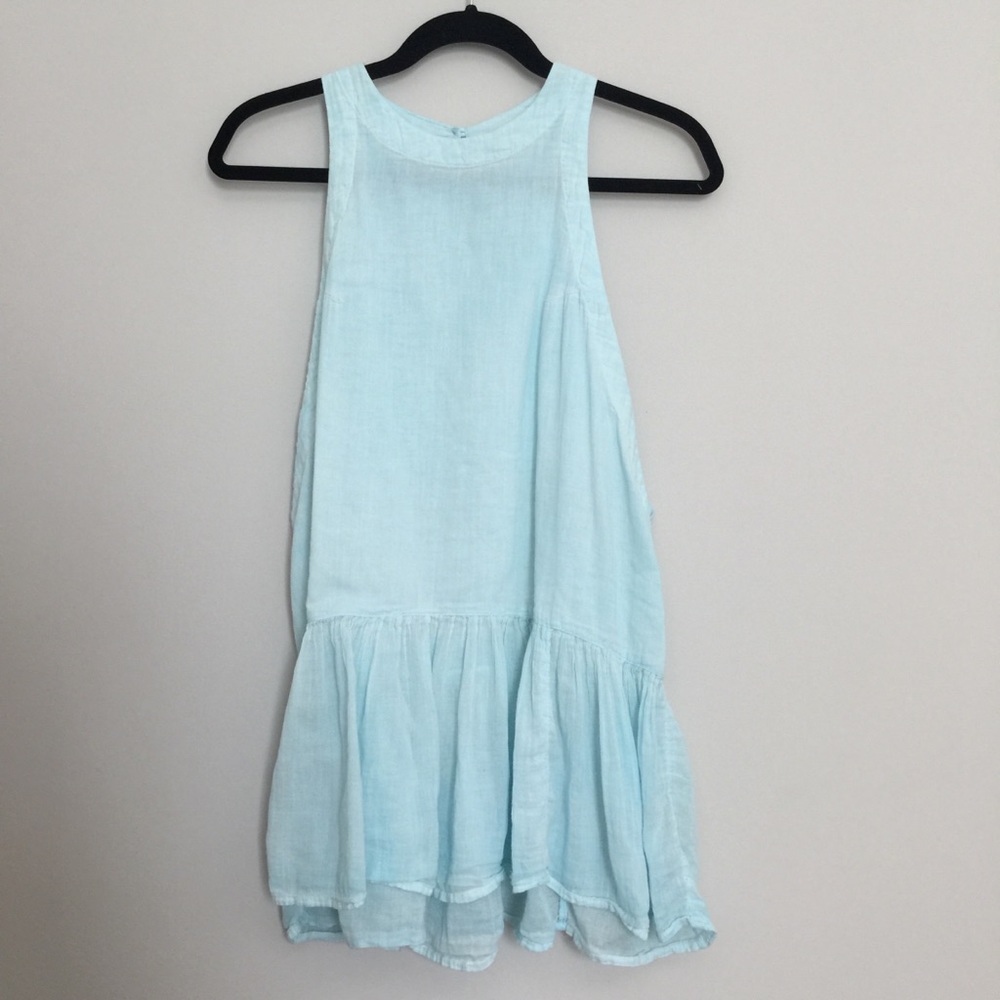 Free People Gauzy Peplum Tank